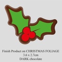 Chocolate Transfer Sheet - Dark Chocolate - Christmas Foliage
