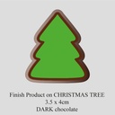 Chocolate Transfer Sheet - Dark Chocolate - Christmas Tree