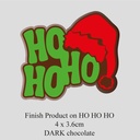 Chocolate Transfer Sheet - Dark Chocolate - HO HO HO!