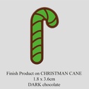 Chocolate Transfer Sheet - Dark Chocolate - Christmas Cane
