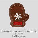 Chocolate Transfer Sheet - Dark Chocolate - Christmas Gloves