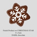 Chocolate Transfer Sheet - Dark Chocolate - Christmas Star