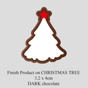 Chocolate Transfer Sheet - Dark Chocolate - Christmas Tree