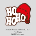 Chocolate Transfer Sheet - Dark Chocolate - Christmas Ho Ho Ho!