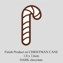 Chocolate Transfer Sheet - Dark Chocolate - Christmas Cane