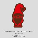 Chocolate Transfer Sheet - Dark Chocolate - Christmas Elf