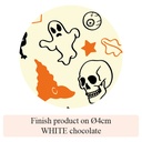 Halloween Candle & Casper - 2 colors - for white chocolate