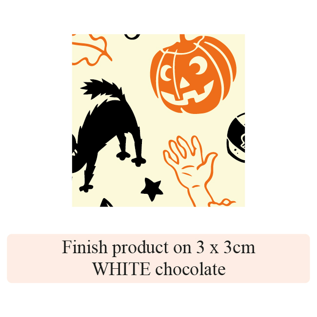 Halloween Candle & Casper - 2 colors - for white chocolate