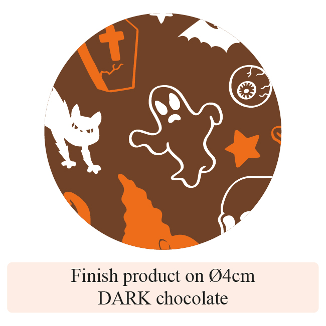 Halloween Candle & Casper - 2 colors - for dark chocolate