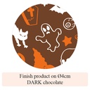 Halloween Candle & Casper - 2 colors - for dark chocolate