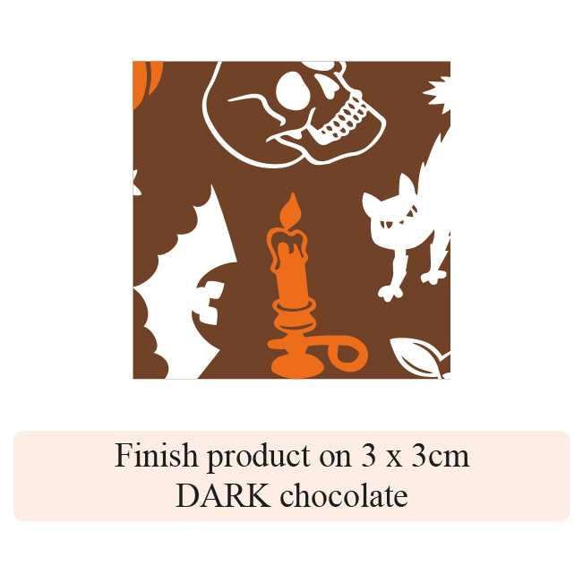 Halloween Candle & Casper - 2 colors - for dark chocolate