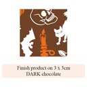 Halloween Candle & Casper - 2 colors - for dark chocolate