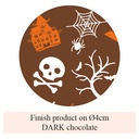 Halloween Cat & Grave - 2 colors - for dark chocolate