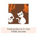 Halloween Cat & Grave - 2 colors - for dark chocolate