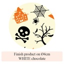 Halloween Cat & Grave - 2 colors - for white chocolate 