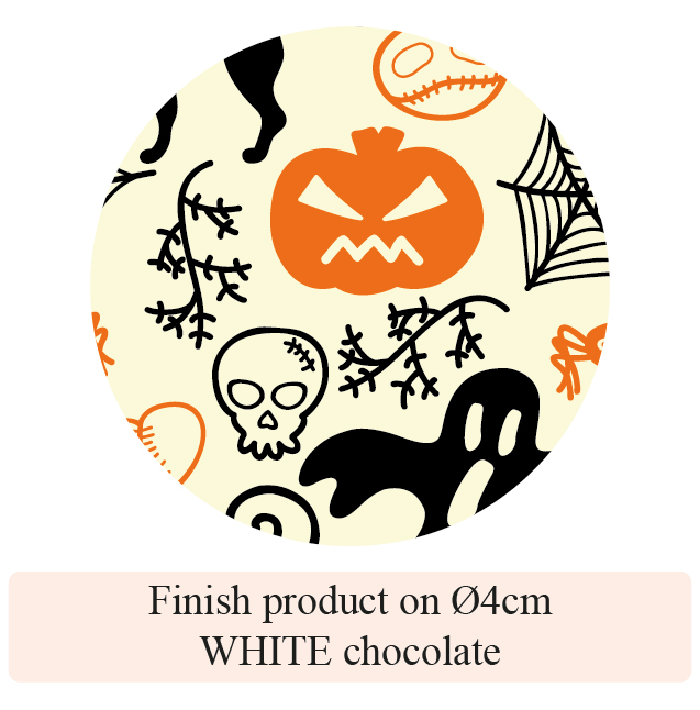 Halloween Pumpkin & Casper - 2 colors - for white chocolate