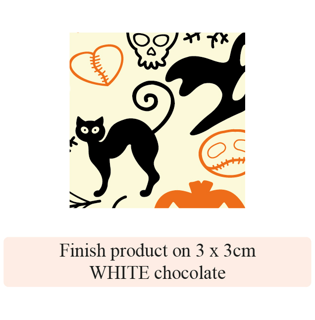 Halloween Pumpkin & Casper - 2 colors - for white chocolate