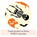 Halloween Pumpkin and Castle - 2 colors - for white chocolate