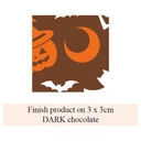 Halloween Pumpkin and Castle - 2 colors - for dark chocolate