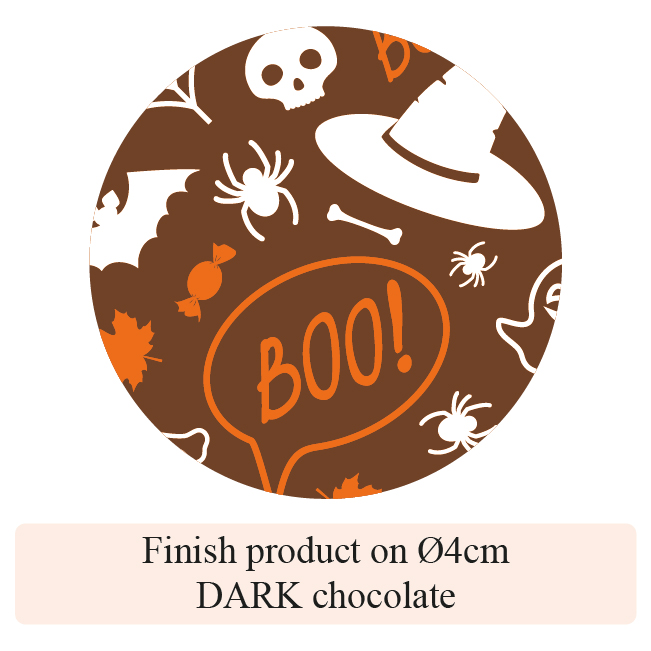 Halloween Spider & Ghost - 2 colors - for dark chocolate