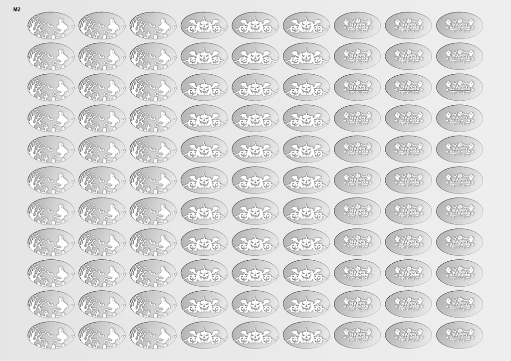 Oval Halloween Decorations (11 designs) - Model 2