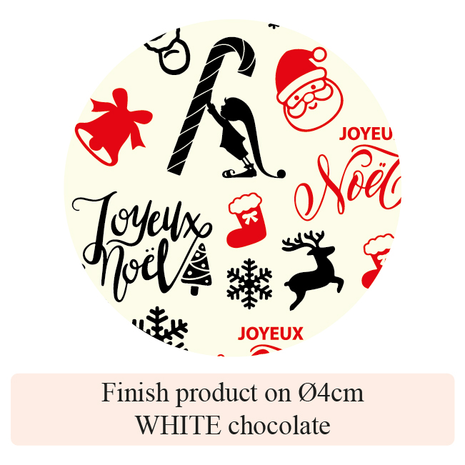 Christmas Santa - 2 colors - for white chocolate 