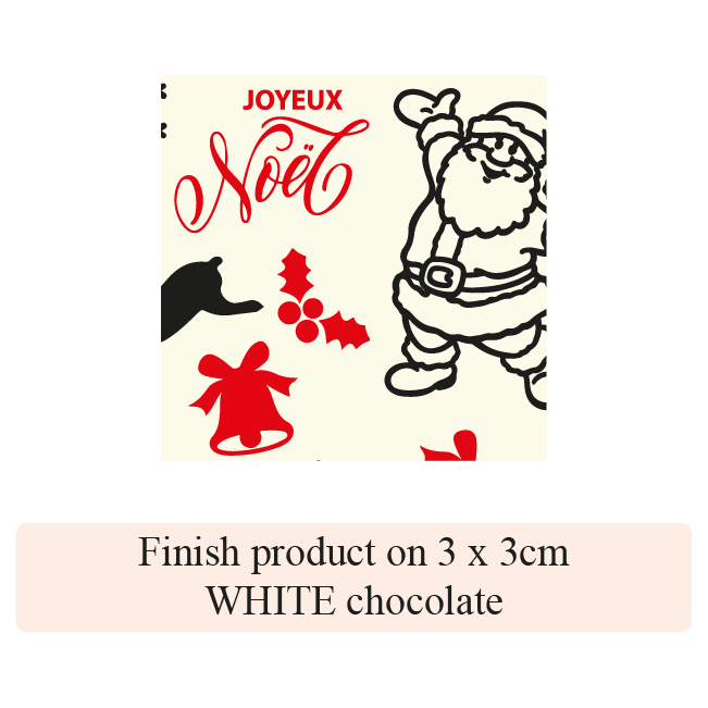 Christmas Santa - 2 colors - for white chocolate 