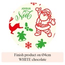 Christmas Santa - 2 colors - for white chocolate - Model 2