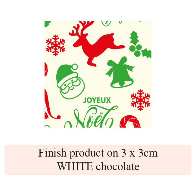 Christmas Santa - 2 colors - for white chocolate - Model 2