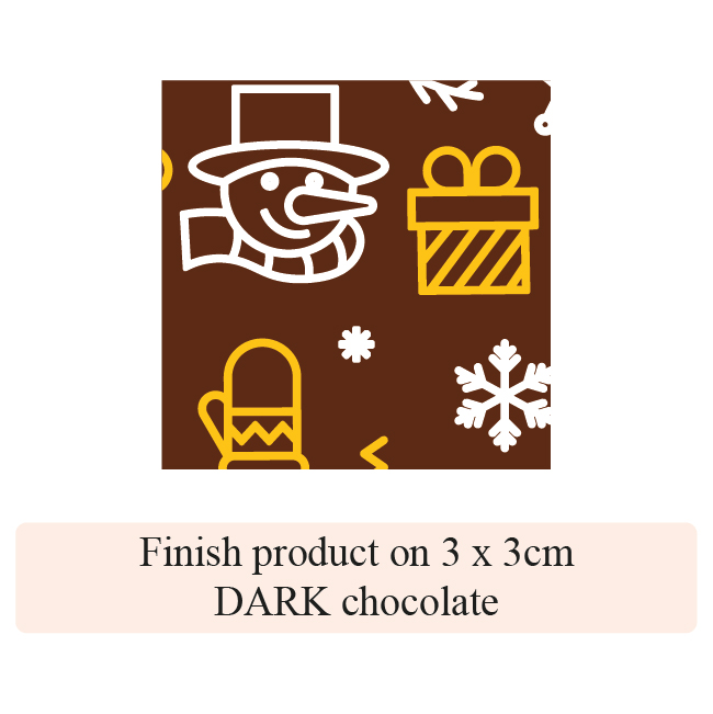 End of Year Festivities - 2 colors - for dark chocolate
