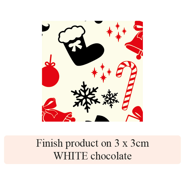 Christmas Bell & Snow - 2 colors - for white chocolate