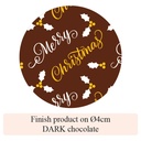 Merry Christmas - 2 colors - for dark chocolate 