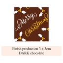 Merry Christmas - 2 colors - for dark chocolate 