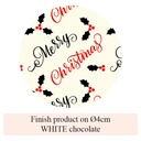 Merry Christmas - 2 colors - for white chocolate