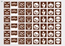 [Pack de feuilles de transfert] Décorations carrées d'Halloween (8 motifs) - Modèle 1 - Disponible en orange, blanc et noir