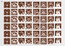 [Pack de feuilles de transfert] Décorations carrées d'Halloween (8 motifs) - Modèle 3 - Disponible en orange, blanc et noir