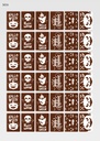 [Pack de feuilles de transfert] Décorations d'Halloween rectangulaires (6 motifs) - Modèle 1 - Disponible en orange, blanc et noir