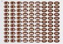 [Pack de Feuilles de Transfert] Décorations Ovales d'Halloween (3 modèles) - Modèle 2 - Disponible en Orange, Blanc et Noir