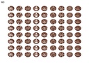 [Pack de feuilles de transfert] Décorations de Noël ovales (9 modèles) – Disponible en or, blanc, noir et rouge