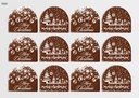 [Pack of Transfer Sheets] YULE LOG Christmas Decorations (6 designs) - Model 3 - Available in Gold, White, Black & Red