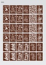 [Pack de feuilles de transfert] Décorations de Noël rectangulaires (9 modèles) – Disponible en or, blanc, noir et rouge