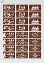 [Pack of Transfer Sheets] Rectangle Christmas Decorations (6 designs) - Available in Gold, White, Black & Red