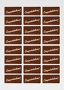 [Pack de Feuilles de Transfert] Félicitations ! Feuilles de transfert de chocolat – Disponibles en or, blanc, noir et rouge