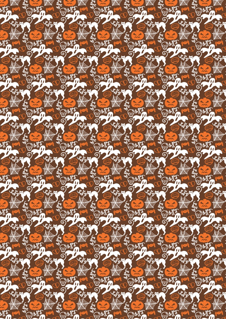[Pack de Feuilles de Transfert] Halloween Pumpkin & Casper - 2 couleurs - pour chocolat noir