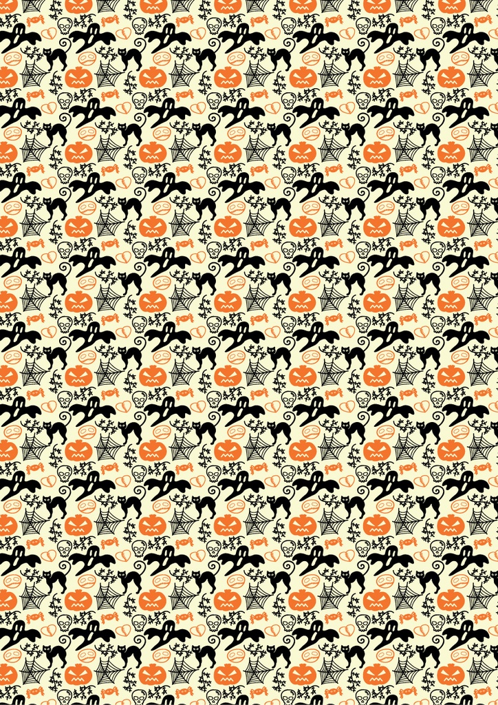 [Pack de Feuilles de Transfert] Halloween Pumpkin & Casper - 2 couleurs - pour chocolat blanc