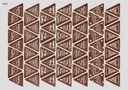 [حزمة ملاءات النقل] زينة عيد الميلاد المثلثة (7 تصميمات) - الموديل 1 - متوفرة باللون الذهبي والأبيض والأسود والأحمر