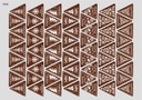 [حزمة ملاءات النقل] زينة عيد الميلاد المثلثة (7 تصميمات) - الموديل 2 - متوفرة باللون الذهبي والأبيض والأسود والأحمر