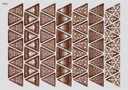[حزمة ملاءات النقل] زينة عيد الميلاد المثلثة (7 تصميمات) - الموديل 3 - متوفرة باللون الذهبي والأبيض والأسود والأحمر