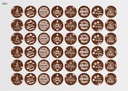 [Pack de Feuilles de Transfert] Décorations de Noël Rondes (8 motifs) - Modèle 5 - Disponible en Or, Blanc, Noir et Rouge