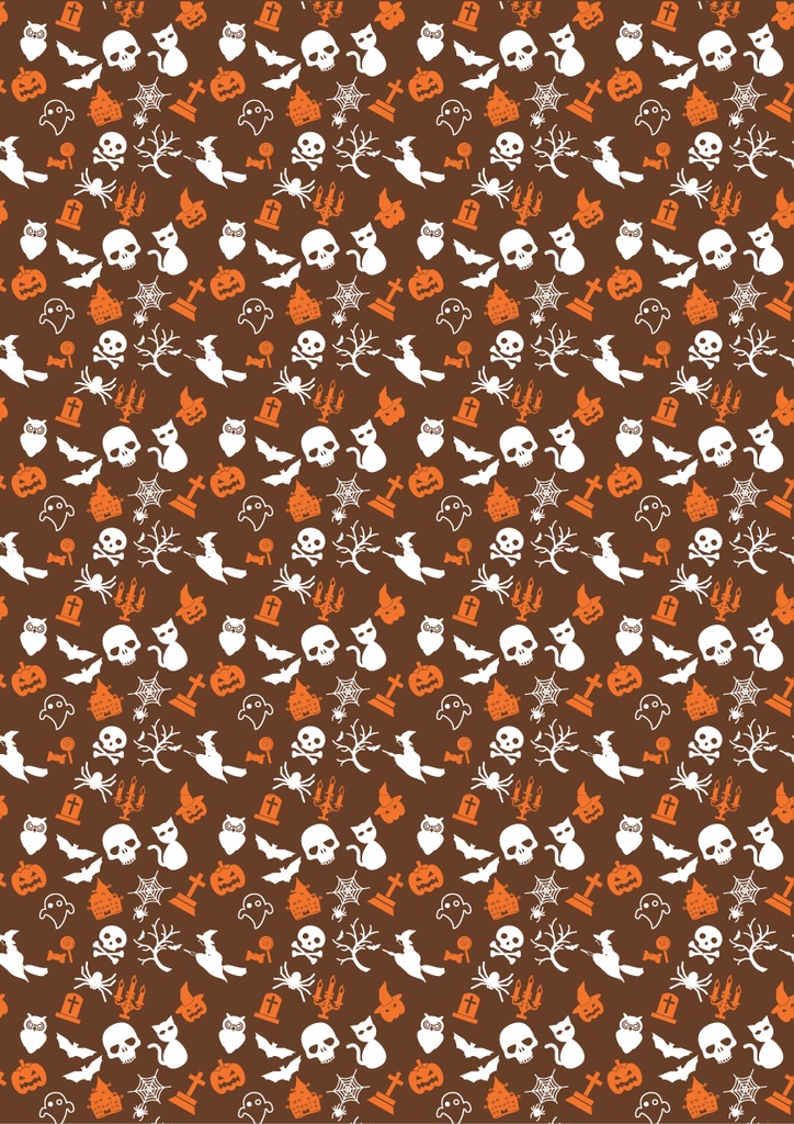 [Pack of Transfer Sheets] Halloween Cat & Grave - 2 colors - for dark chocolate